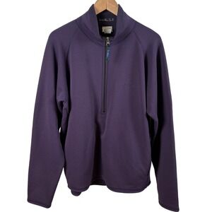 L.L. Bean Men's‎ Purple Quarter-Zip Fleece Pullover Size L Gorpcore Layering